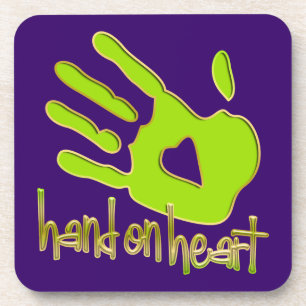 hand in hart bier onderzetter