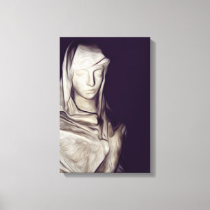 hand in hart canvas afdruk