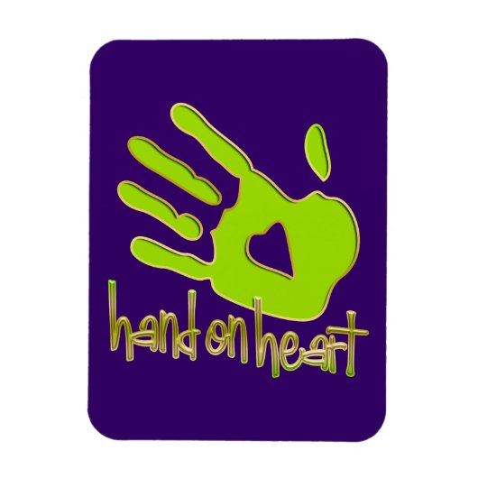 hand in hart magneet (Verticaal)