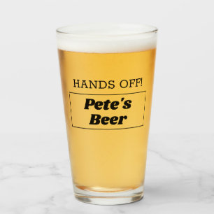 Hand is uit! Gepersonaliseerd bier Glas