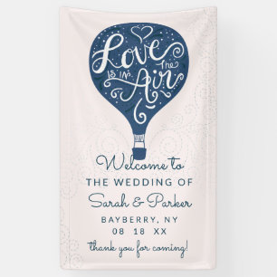 Hand Letter Marine Hete Luchtballon Bruiloft Welko Spandoek