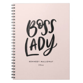 Hand Lettered Boss Lady Spiral Notitieboek