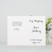 Hand Lettered Calligraphy Wedding Programme (Staand voorkant)