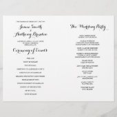 Hand Lettered Calligraphy Wedding Programme (Achterkant)