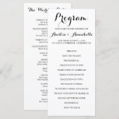Hand Lettered Calligraphy Wedding Programme Programma (Voorkant / Achterkant)