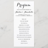 Hand Lettered Calligraphy Wedding Programme Programma (Voorkant)