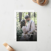 Hand-Lettered de Foto van de Weddenschap van het M Notitiekaartje (Voorkant / Achterkant in situ)