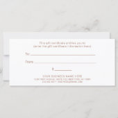 Hand Lettered Font Roos Gold | Cadeaubon (Achterkant)