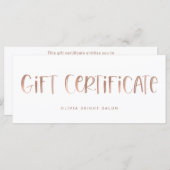 Hand Lettered Font Roos Gold | Cadeaubon (Voorkant / Achterkant)