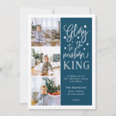 Hand Lettered Glory | Kaart voor kerstfoto's (Voorkant)