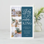 Hand Lettered Glory | Kaart voor kerstfoto's (Staand voorkant)