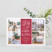 Hand Lettered Glory | Kaart voor kerstfoto's (Staand voorkant)