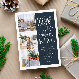 Hand Lettered Glory Kaart voor kerstfoto's