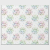 Hand-Lettered Happy Easter Watercolor Cadeaupapier (Vlak)