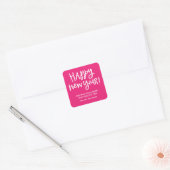 Hand Lettered Happy New Year Stickers - Roze (Envelop)