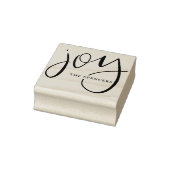 Hand Lettered Joy Custom Name Rubberstempel (Stempel)