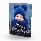 Hand Lettered Kerstfeestay Photo Block Fotoblokken (Rechts)