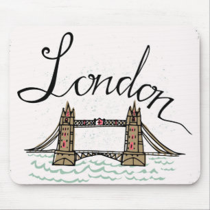 Hand Lettered London Bridge Muismat