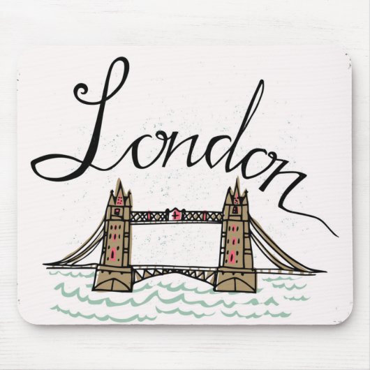 Hand Lettered London Bridge Muismat (Voorkant)