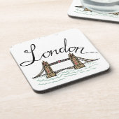 Hand Lettered London Bridge Onderzetter (Linkerzijde)