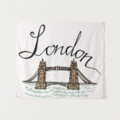 Hand Lettered London Bridge Wandkleed (Voorkant (horizontaal))