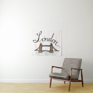 Hand Lettered London Bridge Wandkleed