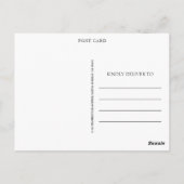 Hand-Lettered Love Bedankt Modern Zwart Briefkaart (Achterkant)