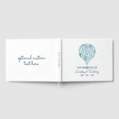 Hand Lettered Love Blue Hot Air Ballonbruiloft Gastenboek (Volledig)
