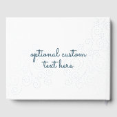 Hand Lettered Love Blue Hot Air Ballonbruiloft Gastenboek (Achterkant)