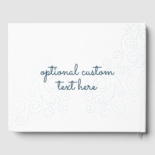 Hand Lettered Love Blue Hot Air Ballonbruiloft Gastenboek (Achterkant)