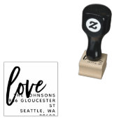 Hand Lettered Love Script | Gepersonaliseerde brui Rubberstempel (Gestempeld)