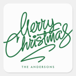 HAND-LETTERED MERRY CHRISTMAS | HOLIDAY STICKER