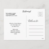 Hand Lettered Merry kerstfoto Briefkaart (Achterkant)