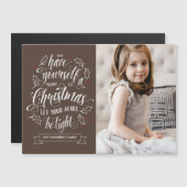 Hand Lettered Merry Li'l kerstkaart (Voorkant / Achterkant)