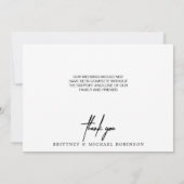 Hand-Lettered Modern de Groen van de Foto van de M Bedankkaart (Achterkant)