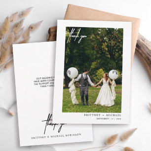 Hand-Lettered Modern Foto Bedankkaart