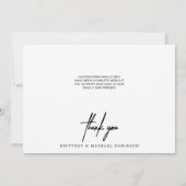 Hand-Lettered Modern Foto Collage Forest Green Bedankkaart (Achterkant)