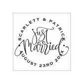 Hand Lettered Net huwelijkskondiging Rubberstempel (Afrduk)