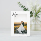 Hand-Lettered Simple White Dank u Briefkaart (Staand voorkant)