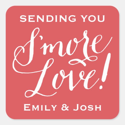 Hand Lettered S'more Love Favor Label (Voorkant)