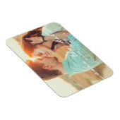 Hand Lettered Style Sla de datum bruiloft foto op Magneet (Rechterzijde)