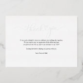 Hand-Lettered Wedding Day Foto Hartelijk dank Folie Uitnodiging (Achterkant)