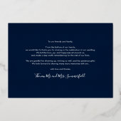 Hand-Lettered Wedding Photo Collage Hartelijk dank Folie Uitnodiging (Achterkant)