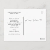 Hand Lettering Foto Wedding Hartelijk dank Briefka Briefkaart (Achterkant)