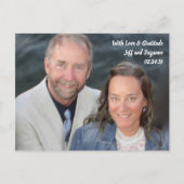 Hand Lettering Foto Wedding Hartelijk dank Briefka Briefkaart (Voorkant)