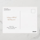 Hand Lettering Prettig Folie Kerstkaart Folie Feestdagen Briefkaart (Achterkant)