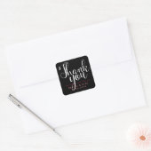 Hand Lettering Script Wedding Hartelijk dank Stick Vierkante Sticker (Envelop)