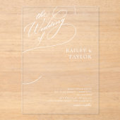 Hand lettering wedding acryl uitnodigingen (Voorkant)