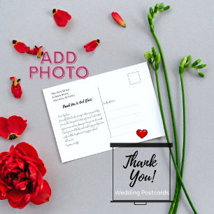 Hand Lettering Wedding Sjabloon Foto: Dank je Briefkaart