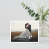 Hand-Letterparen Wedding Foto Briefkaart (Staand voorkant)